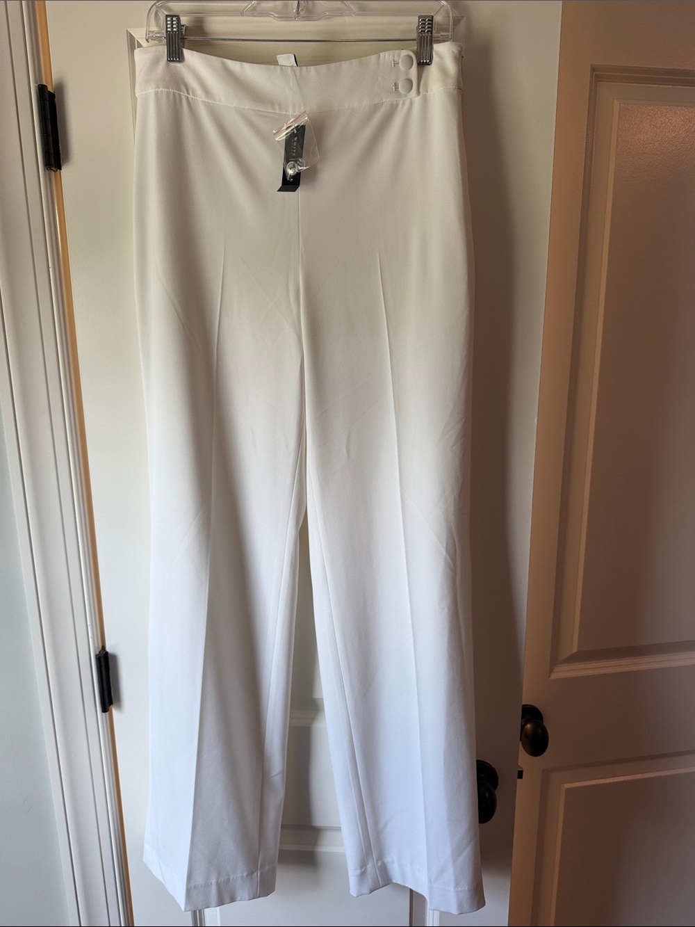 White House Black Market White Wide-Leg Dress Pants